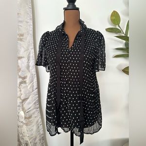 NEVER WORN MAX STUDIO polka dot top size S